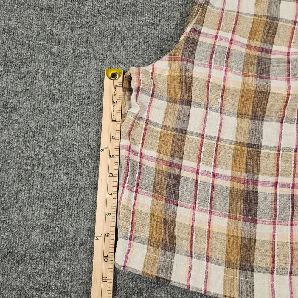 Tommy Bahama Relax Mens 34‎ Tartan Plaid 100% Linen Flat Front Shorts Tropical